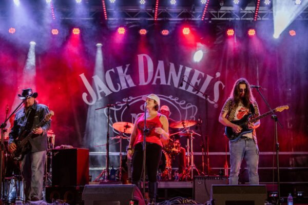The Rick Lewis Band on a festival main stage